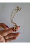 Steel Gold Color Cherry Figure Necklace - 3