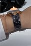 All Functions Active, Calendar, Stone Steel Bracelet Black Women's Wristwatch Bracelet Gift - 2