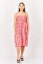 Women Checkered Midi Dress, Multicolor