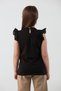 Girl's Blouse with Lace Detail on the Sleeves - 4