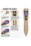 Mole Remover Pen, Portable Skin Tag Remover Pen with 9 Strength Levels, 10 Replaceable Fine - 8