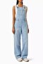Denim Women's Jumpsuit, Adjustable Straps, Pockets and Mold Protection Design