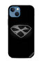 غطاء حماية لهاتف Apple iPhone 13 أبجدي أبيض وأسود X