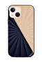 غطاء حماية لهاتف Apple iPhone 13 Mini بنمط دوار كريمي وأسود