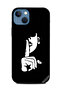 غطاء حماية لجهاز Apple iPhone 13، ششش، أبيض وأسود
