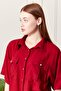 Viscose Fabric Red Women's Shirt - 4