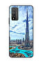 غطاء حماية لهاتف Honor 10X Lite - برج خليفة - غيوم مؤثرة