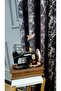 Gray Smoked Silver Gray Foil Rustic Curtain Eyelet Ring Pipe Ring Decorative Curtain - 3
