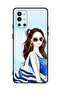 غطاء حماية لهاتف OnePlus 9R بتصميم قميص أزرق