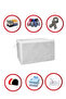 (3 Pcs) Gray Striped Zippered Mini Size Bag Pillow-Sweater-Clothing Organizer 45*40*30 cm - 2