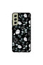 Protective Case Cover For Samsung S21 FE B&w Floral Pattern