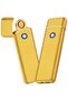 Electronic Rechargeable Windproof Lighter, USB Charging, Digital Sensor, Button with Light, 8 cm, Go - 2