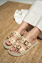 Bassa Women's Straw Detailed Buckle Slippers