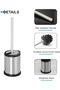 Stainless Steel Toilet Brush with Lid Holder – Durable Bathroom Toilet Brush with Strong Bristles - 8