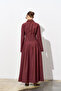 Elle Poplin Burgundy Dress - 4