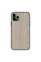غطاء حماية لجهاز iPhone 11 Pro Max بخطوط عمودية دائرية ونمط خشبي