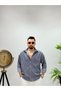 Men's New Season Pinstripe Shirts Golden Fabric Italian Cut Oversize Mold Men - 3