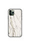 غطاء حماية لجهاز iPhone 11 Pro Max بنمط رخامي أبيض متشقق
