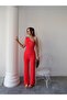 Women's Morgan Pomegranate Flower Seersucker Fabric Single Shoulder Strap Blouse-Pants Double Suit