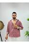 Men's New Season Pinstripe Shirts Golden Fabric Italian Cut Oversize Mold Men