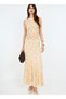 Lace Maxi Skirt with Flywheel Detail - 3