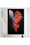 Luxury wooden wall panel with black frame and clear acrylic layer