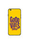 غطاء حماية لجهاز iPhone 6s Plus - Good Vibes Only - أصفر - BG