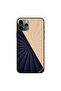 غطاء حماية لجهاز iPhone 11 Pro Max بنقشة دوارة باللونين الكريمي والأسود