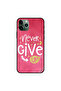 غطاء حماية لجهاز iPhone 11 Pro باللون الوردي Never Give Up