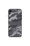 غطاء حماية لجهاز iPhone 7 بنمط تمويه رمادي