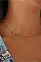 Colorful Baguette Stone Chain Choker Necklace - 2