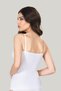 Women's Thin Strap Tank Top White Cotton Basic - 2