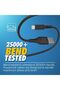 كابل شحن USB-A إلى Lightning بطول 200 سم، كابل شحن USB-A إلى Lightning متين بقوة 2.4 أمبير مع سرعة نقل بيانات 480 ميجابت في الثانية - 3