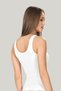 Women's Thick Strap Tank Top White Cotton Basic - 2