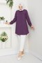 Women's Collar Detail Ruffled Yoke Shirt - 4