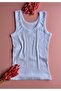 Linea |   Set of 3 Black, White and Green Cotton Thick Strap Camisole Women's Tshirt-Undershirt - 2