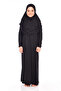 Practical Headscarf One Piece Girl's Prayer Dress 9-11 Years Black