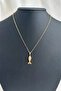 Steel Gold Color Minimal Fish Necklace(45cm) - 4