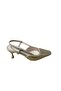 Women's Stoned Open Back Closed Toe Thin Short Heeled Shoes