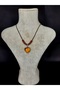 Tiger Eye Heart Necklace – Natural Stone & Brown Beaded,
