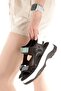 Bernis Black Green Navy Blue Velcro Lightweight Massage Sole Sports Sandals