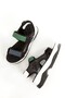 Bernis Black Green Navy Blue Velcro Lightweight Massage Sole Sports Sandals - 3