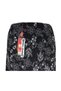 Women's Battal Size 8 Piece Quality Elastic Floral Patterned Black Skirt - 2
