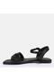 Large Size Women's Khaki Leather Sandals 41-42-43-44-Black Leather - 6