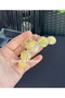Large Bubble Balloon Ball Moving Sequin Glitter Transparent Acrylic Latch Buckle Yellow 10.5cm - 3