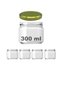 4Pcs 300ml Metal Gold Golden Canning Lid Magnolia and Food Storage 300 Cc Clear Glass Jar - 3