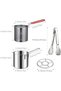 Mini 304 Stainless Steel Deep Pot with Handle & Strainer Basket, Mini Fryer, Food Grade Fryer with L - 3