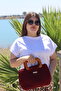 Wooden Handle Knitting Bag - Macrome String - Inner Lining - Hand Made - 4