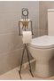 Decorative Toilet Paper Hanger Minimalist Toilet Roll Holder with Human Figure Bathroom Organizer with Refill - 4