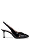 Women's Genuine Leather Black Patent Leather High Heels